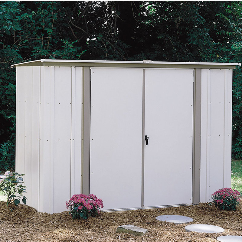 arrow 8 ft. w x 3 ft. d metal storage shed & reviews